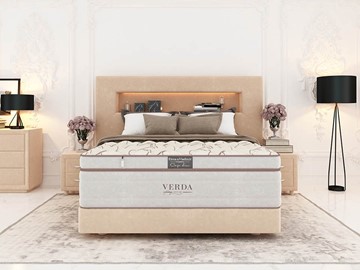 Спальная кровать Smart Compact/Podium M 160х200, Флок (Велсофт Бежевый) в Норильске
