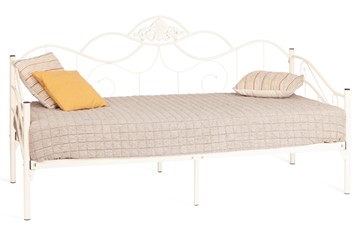 Кровать 1-спальная Federica (mod. AT-881) дерево гевея/металл, 90*200 см (Day bed), Белый (butter white) в Красноярске