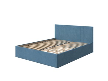 Спальная кровать Helix Plus 140х200, Велюр (Monopoly Прованский синий (792)) в Норильске