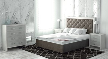 Кровать в спальню Манхэттен 180х200 (с основанием), с высотой спинки - 140 см в Красноярске