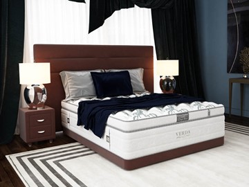 Кровать 2-спальная Modern/Basement 180х200, Флок (Велсофт Спелая слива) в Норильске