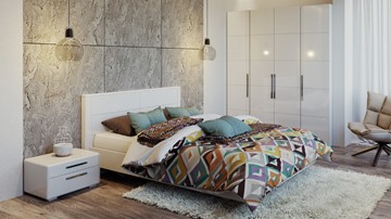 Модульная спальня Наоми №1, цвет Белый глянец в Норильске