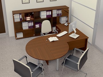 Набор мебели в офис Комфорт №2 (французский орех) в Норильске