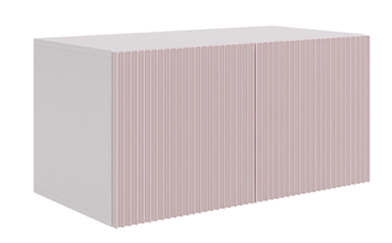 Двухдверная антресоль Зефир 118.01 (белое дерево/пудра розовая (эмаль)) в Норильске