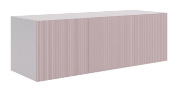 Антресоль трехдверная Зефир 119.01 (белое дерево/пудра розовая (эмаль)) в Норильске