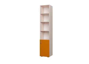 Детский шкаф-пенал 400 1Д Млечный дуб, Оранжевый в Норильске