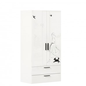 Шкаф распашной комбинированный Джоли ЛД 535.040, Серый шелк в Норильске