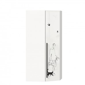 Угловой шкаф Джоли 45 ЛД 535.030, Серый шелк в Норильске