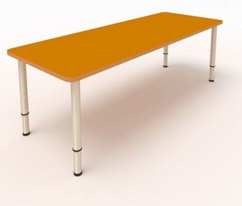 Детский стол 2-местный  (по одну сторону столешн.) СДО-2 (0-3) оранжевый (МДФ) в Норильске