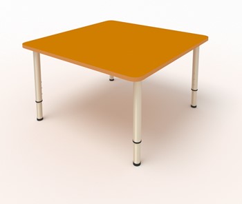 Детский стол 4-местный 70х70 ЛДСП Оранжевый в Норильске