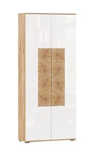 Шкаф двухстворчатый Фиджи с декоративными накладками 659.310, Дуб Золотой/Белый в Норильске