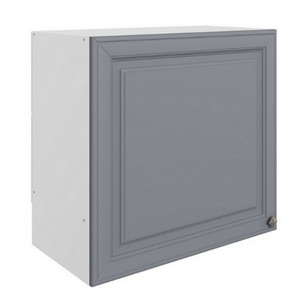 Навесной кухонный шкаф Мишель под вытяжку L600 H566 (1 дв. гл.) эмаль (белый/серый) в Норильске