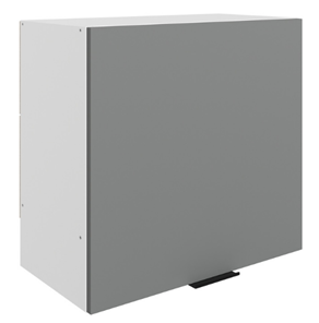 Шкаф навесной под вытяжку Стоун L600 Н566 (1 дв. гл.) (белый/оникс софттач) в Норильске