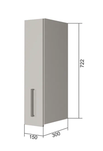 Кухонный навесной шкаф В7 15, Серый/Антрацит в Красноярске
