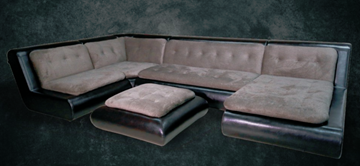 П-образный диван Шад Эвелина со столом-пуфом в Норильске
