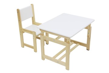 Комплект растущей детской мебели POLINI Kids ECO 400 SM 68Х55 Белый / Натуральный в Норильске