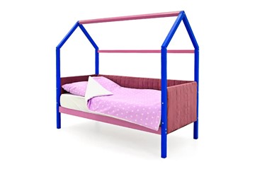 Кровать-домик детская «Svogen синий-лаванда» мягкая в Красноярске