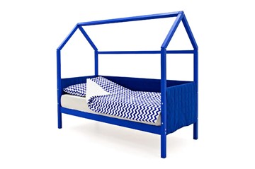 Кровать-домик детская «Svogen синий» мягкая в Красноярске