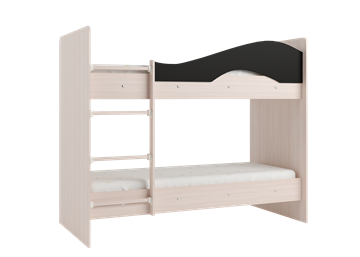 Детская  двухъярусная кровать Мая с 2 ящиками на щитах, корпус Млечный дуб, фасад Венге в Красноярске - предосмотр 3