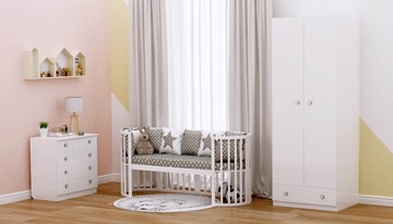 Кроватка детская POLINI Kids Simple 911 Белый в Норильске - предосмотр 8