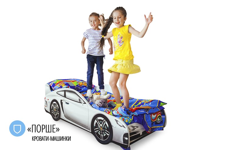 Кровать-машина детская Porsche в Красноярске - изображение 4