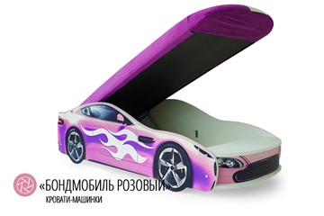 Кровать-машина детская Бондимобиль розовый в Красноярске - предосмотр 1