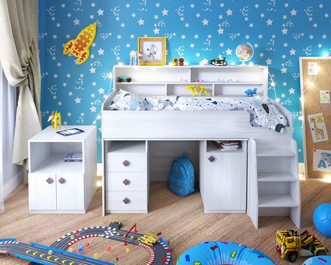 Детская кровать-чердак Малыш-5, цвет Винтерберг в Норильске - изображение 8