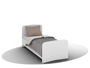 Односпальная кровать ВЕГА Кровать Кр-08 900 с плоским основанием (Белый древесный) в Красноярске