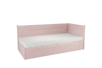 Детская кровать 0.9 Альба (Тахта), нежно-розовый (велюр) в Норильске