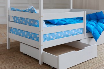 Кровать детская Домик с ящиками, цвет белый в Норильске - предосмотр 3