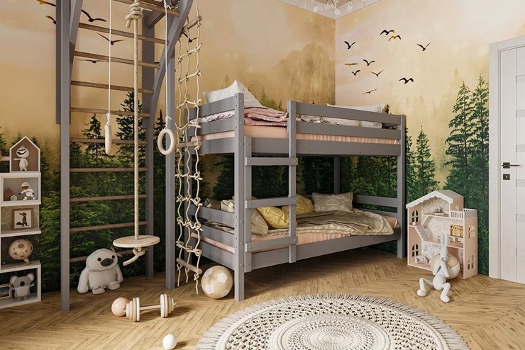 Детская кровать Джуниор двухъярусная (Антрацит) в Красноярске - изображение 2