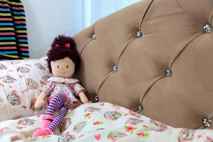 Детская кровать Эльза с бортиком, Бежевый (латы) в Красноярске - изображение 2