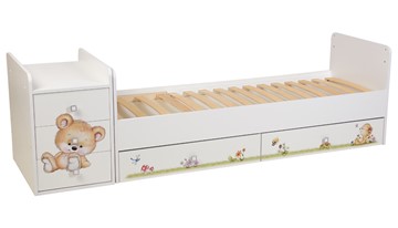 Кровать детская Фея 1100 Медвежонок Белый в Норильске - предосмотр 2