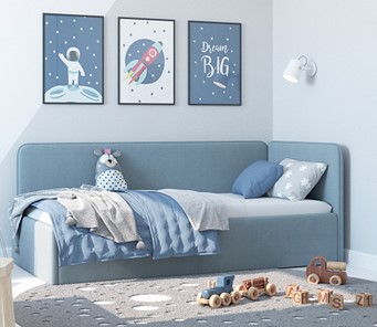 Детская кровать Leonardo голубой 160х70 в Красноярске - предосмотр 4