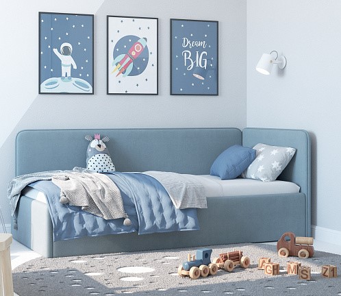 Детская кровать Leonardo голубой 160х70 в Красноярске - изображение 4