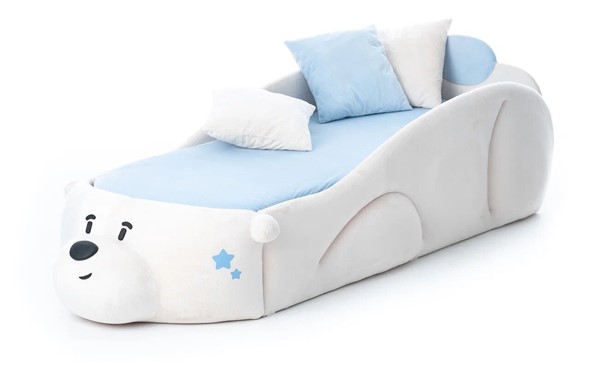 Кровать в детскую Мишка Pasha, белый в Норильске - изображение