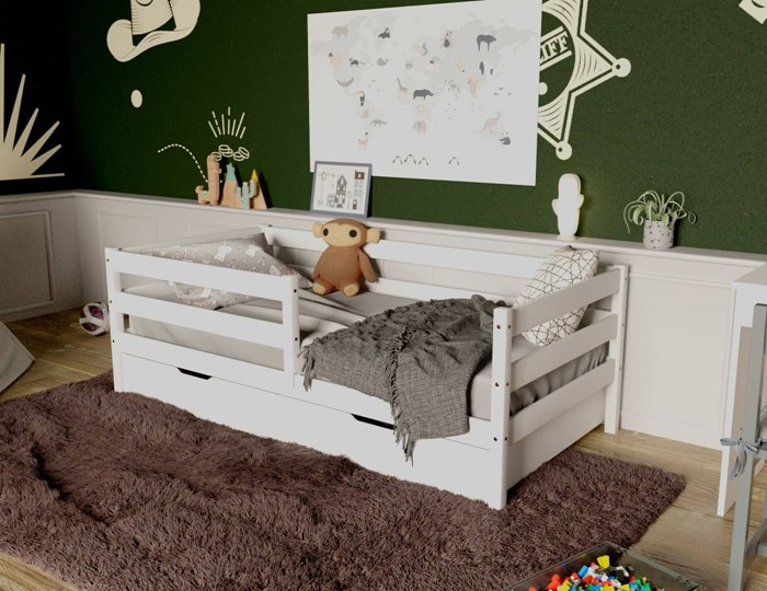 Кровать детская Софа с ящиками, цвет белый в Красноярске - изображение 3