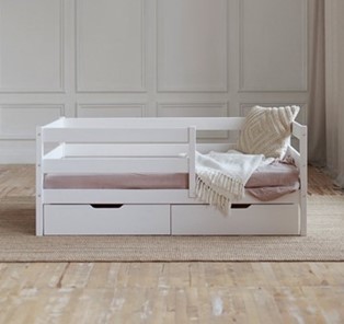 Кровать детская Софа с ящиками, цвет белый в Красноярске - предосмотр