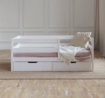 Кровать детская Софа с ящиками, цвет белый в Красноярске - изображение