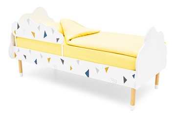Кровать в детскую Stumpa Облако "Треугольники желтый, синий" в Норильске