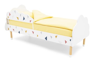 Детская кровать Stumpa Облако "Треугольники желтый, синий, розовый" в Норильске