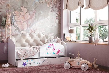 Детская кровать Звездочка с бортиком, Бежевый в Норильске