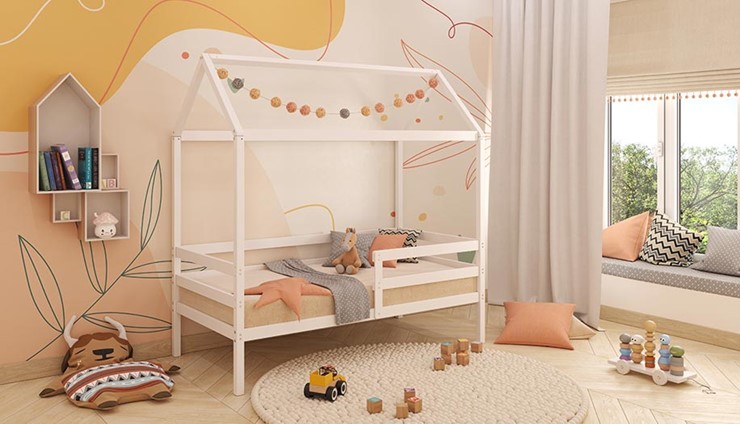 Кровать подростковая POLINI Kids Simple 950 Белый в Красноярске - изображение 8