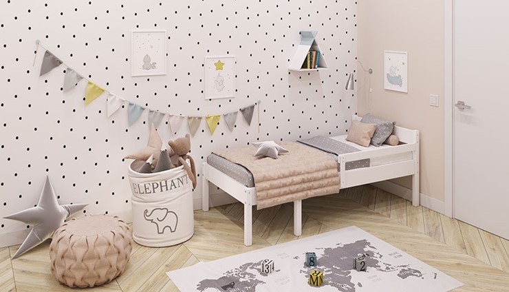 Детская кровать POLINI Kids Simple 935 Белый в Норильске - изображение 6