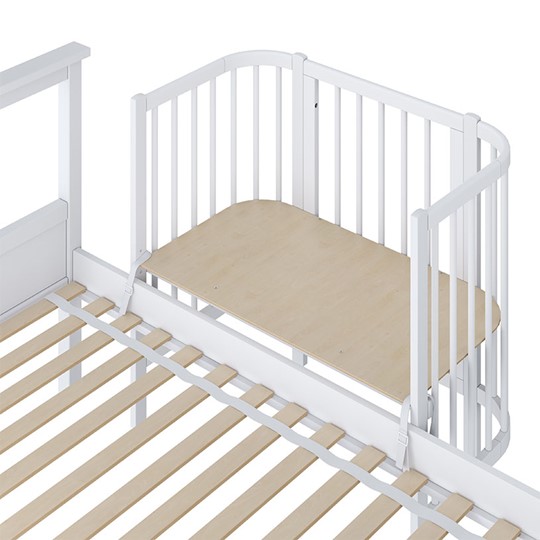 Приставная кровать POLINI Kids Simple 105 Белый в Норильске - изображение 2