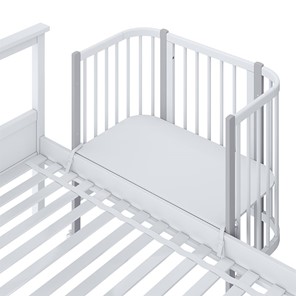 Кроватка-трансформер POLINI Kids Simple 120 Белый / Серый в Норильске - предосмотр 4