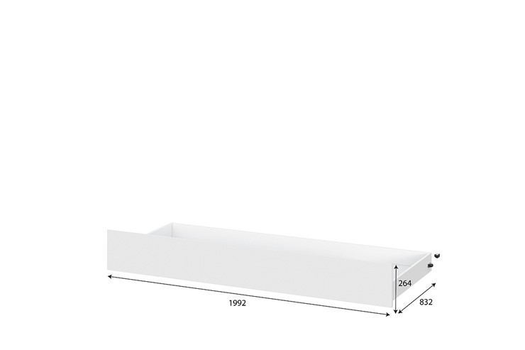Выкатная кровать для детей Токио, белый текстурный (одинарная (0,9х2,0) + выкатная) в Норильске - изображение 4