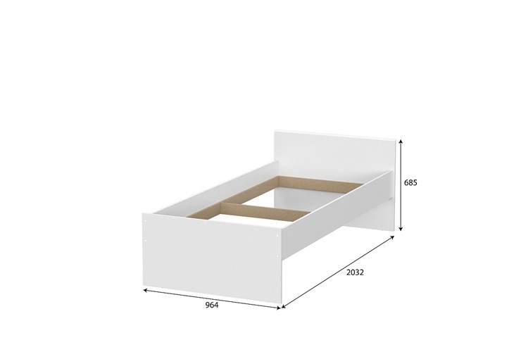 Выкатная кровать для детей Токио, белый текстурный (одинарная (0,9х2,0) + выкатная) в Норильске - изображение 3