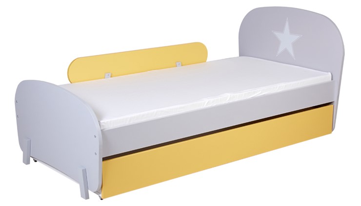 Комплект мебели для детской POLINI Kids Mirum №1 Белый / Серый / Желтый в Красноярске - изображение 5