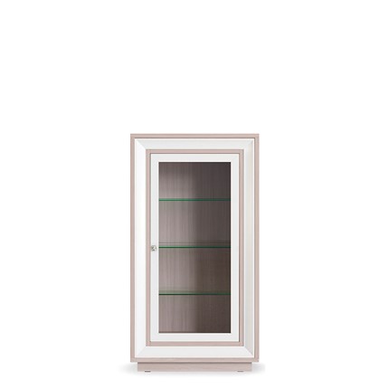 Шкаф низкий  (1 стеклодверь) Прато 776, Ясень светлый \ жемчуг в Красноярске - изображение